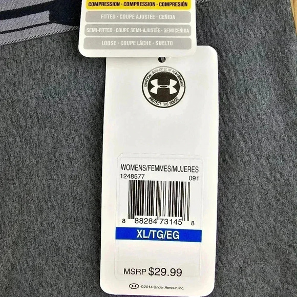 Women's Under Armor Alpha Mid Shorts # 1248577 Heathered charcoal Size XL NWT - Picture 6 of 7